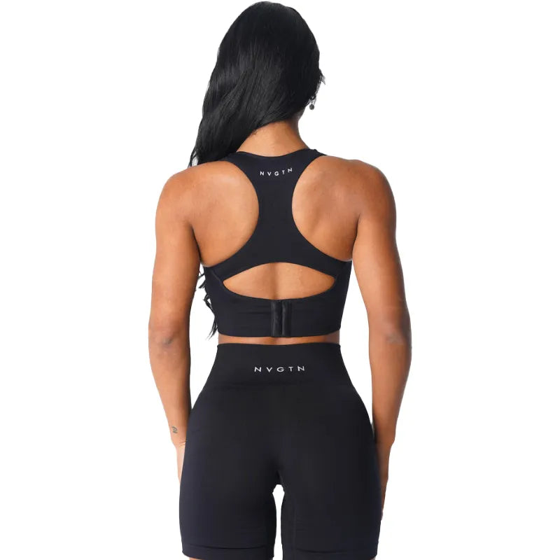 Nvgtn Ignite Seamless Bra Spandex Top Woman Fitness Elastic Breathable Breast Enhancement Leisure Sports Underwear